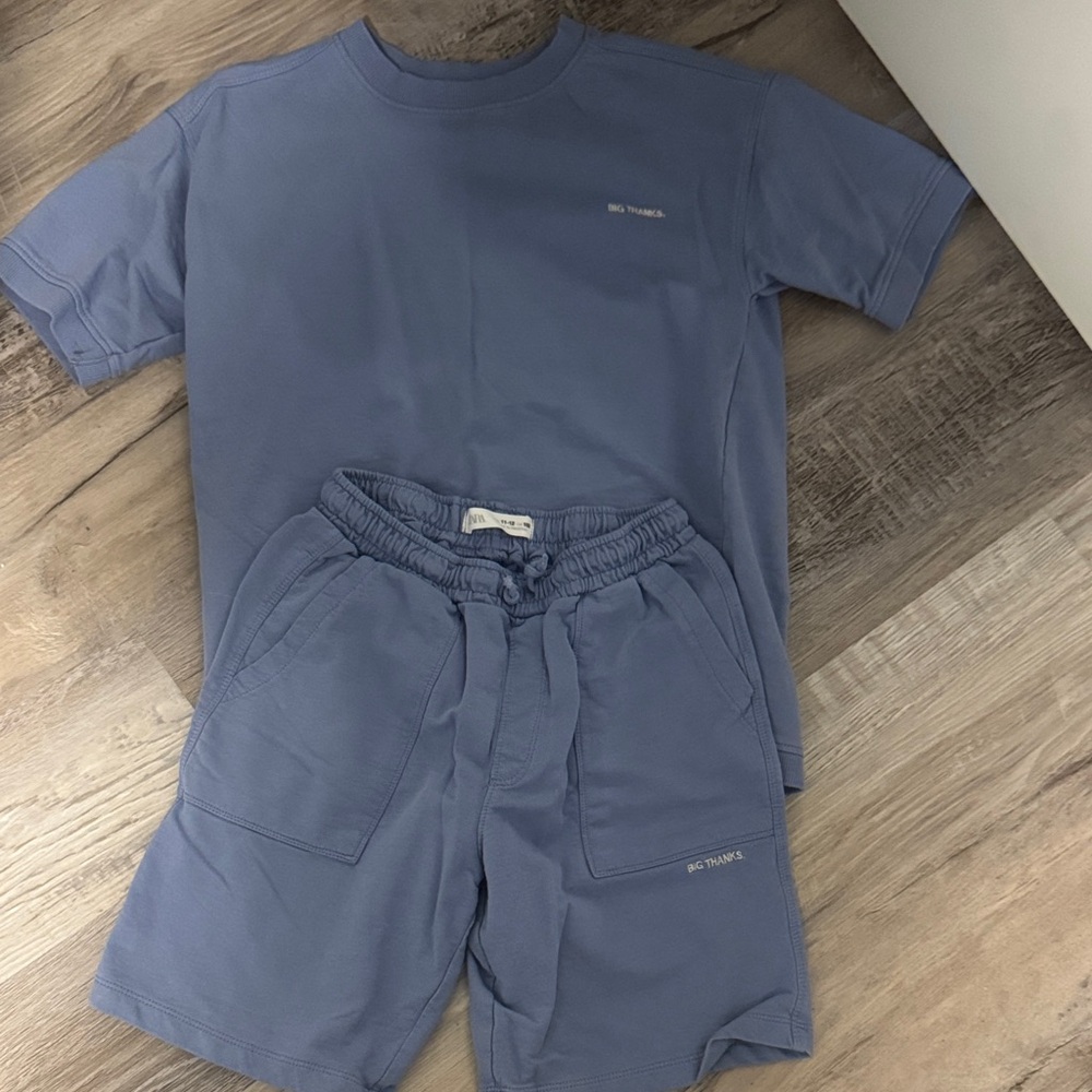 Zara boy’s Athletic Shorts in Slate Blue
